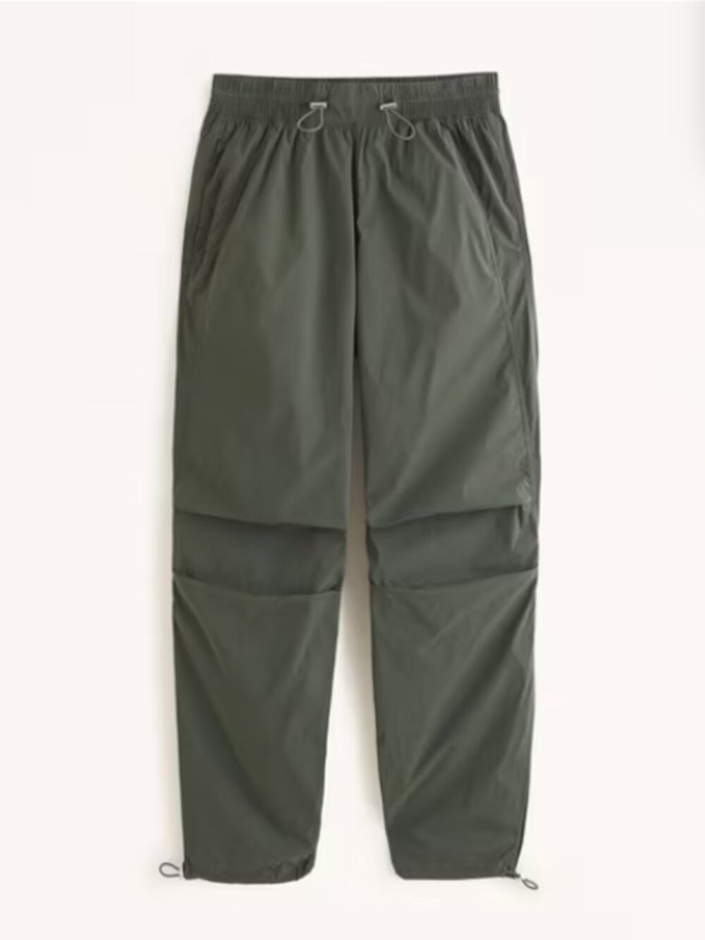 YPB Your Personal Best Crinkle Nylon Parachute Jogger in Desert Olive Green M